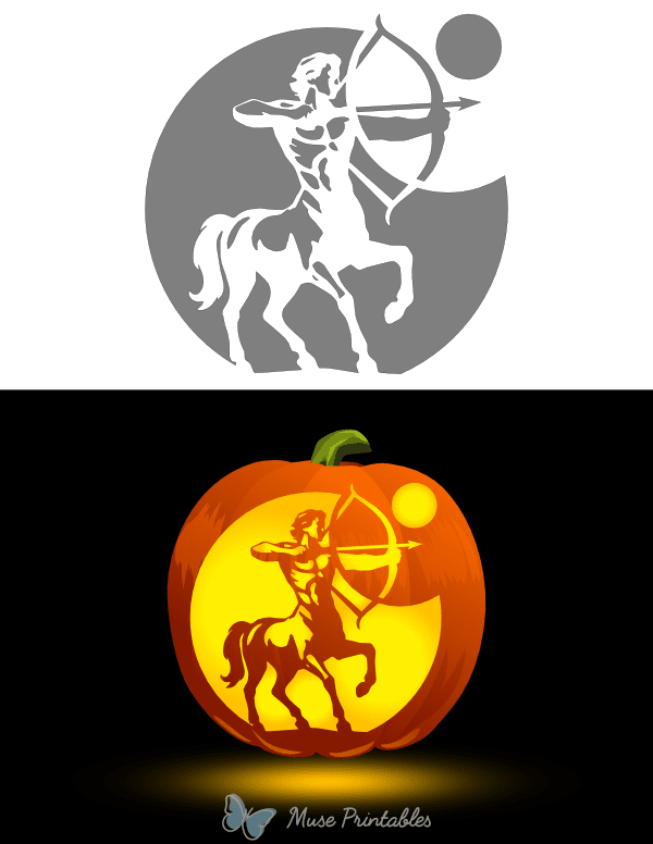 Centaur Pumpkin Stencil