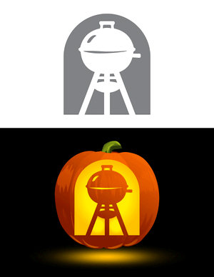 Charcoal Grill Pumpkin Stencil