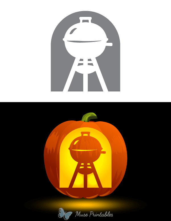 Charcoal Grill Pumpkin Stencil