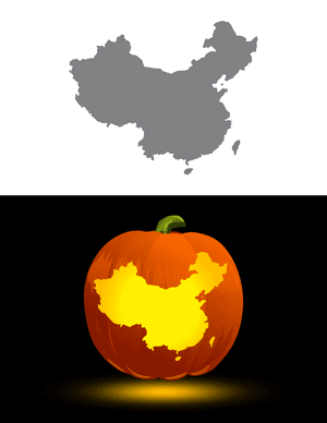 China Pumpkin Stencil