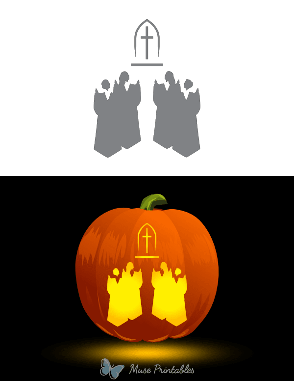 Church Choir Pumpkin Stencil