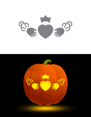 Claddagh Pumpkin Stencil
