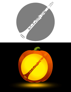 Clarinet Pumpkin Stencil