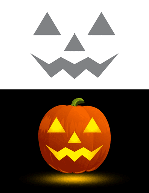 Classic Jack-o'-lantern Pumpkin Stencil