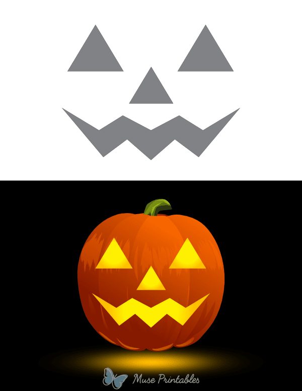 Classic Jack-o'-lantern Pumpkin Stencil