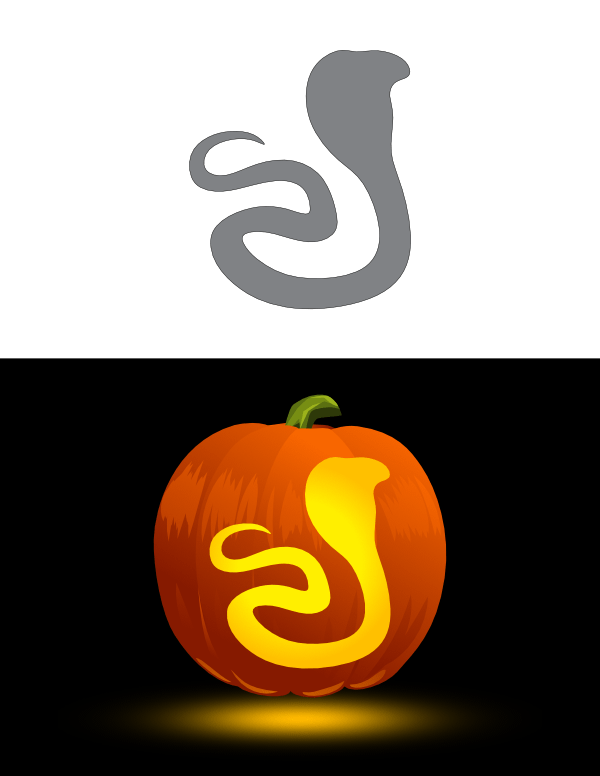 Printable Cobra Pumpkin Stencil