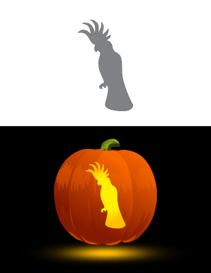 Cockatoo Pumpkin Stencil