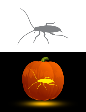 Cockroach Pumpkin Stencil
