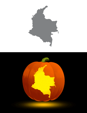 Colombia Pumpkin Stencil