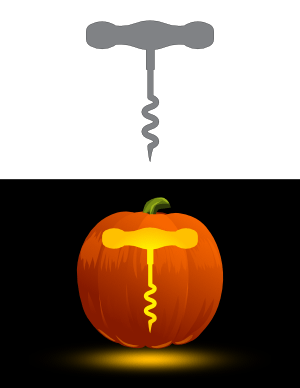 Corkscrew Pumpkin Stencil