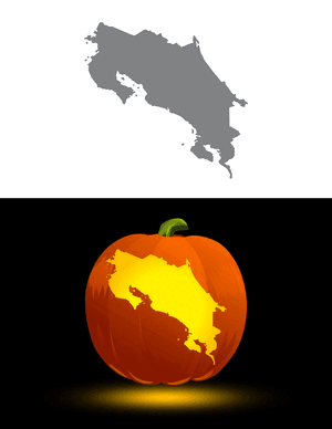 Costa Rica Pumpkin Stencil