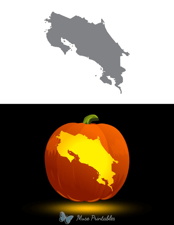 Costa Rica Pumpkin Stencil