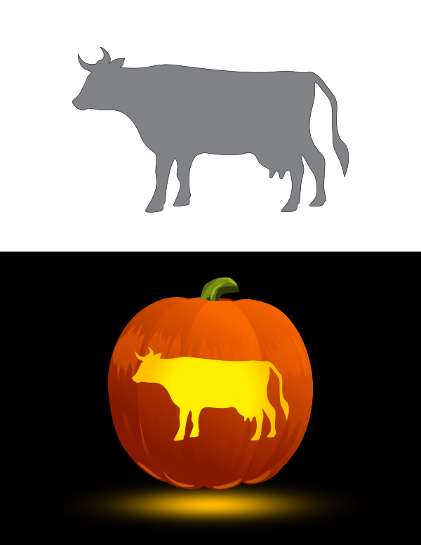 Cow Pumpkin Stencil