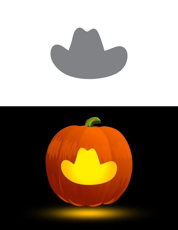 Cowboy Hat Pumpkin Stencil