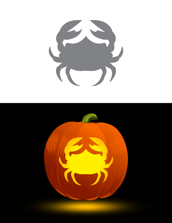 Crab Pumpkin Stencil