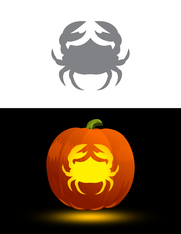 Printable Crab Pumpkin Stencil