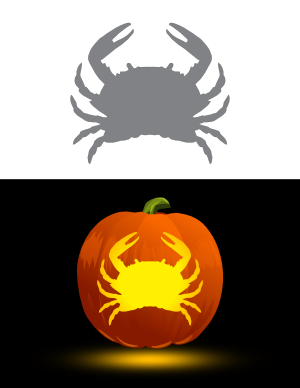 Crab Top View Pumpkin Stencil