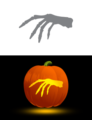 Creepy Hand Pumpkin Stencil