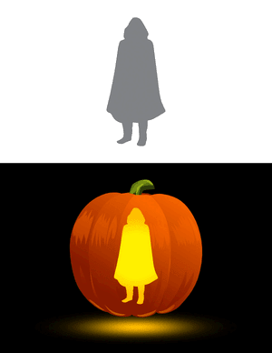 Creepy Man in Cloak Pumpkin Stencil