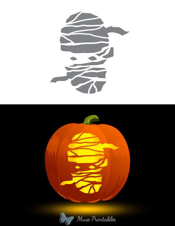 printable-creepy-mummy-head-pumpkin-stencil