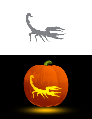 Creepy Scorpion Pumpkin Stencil