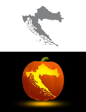 Croatia Pumpkin Stencil
