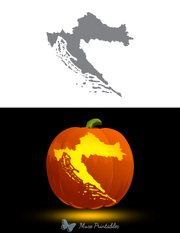Croatia Pumpkin Stencil