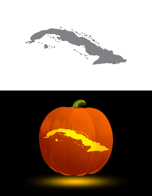 Cuba Pumpkin Stencil