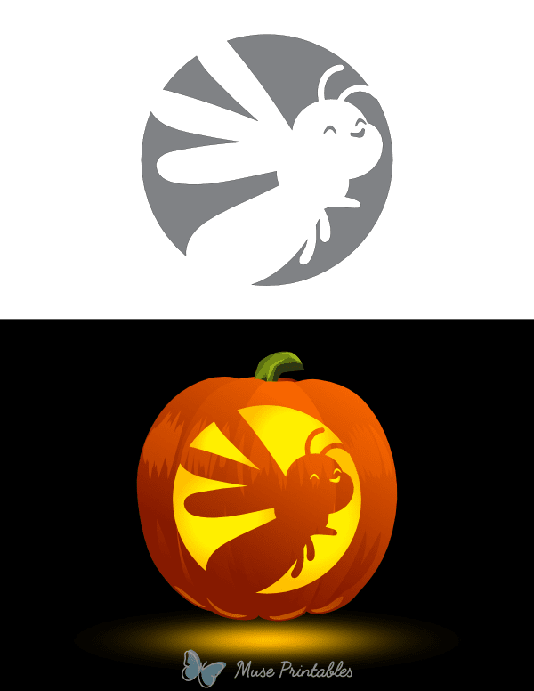 Cute Dragonfly Pumpkin Stencil