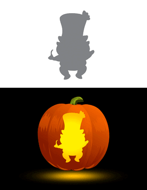 Cute Leprechaun Pumpkin Stencil