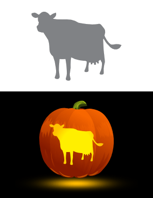 Dairy Cow Pumpkin Stencil