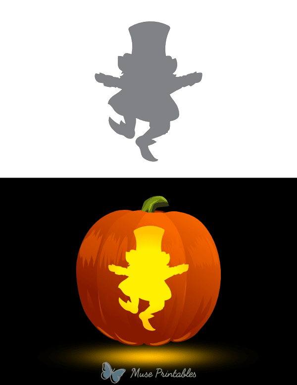 Dancing Leprechaun Pumpkin Stencil