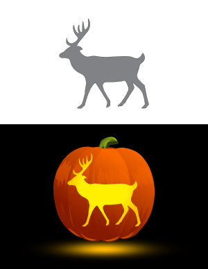 Deer Pumpkin Stencil