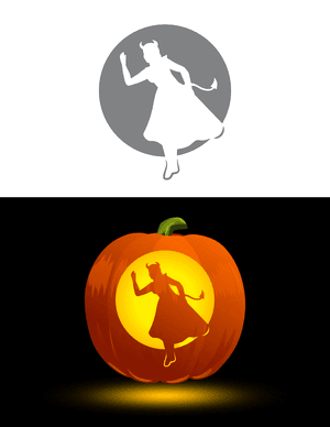 Devil in a Dress Pumpkin Stencil