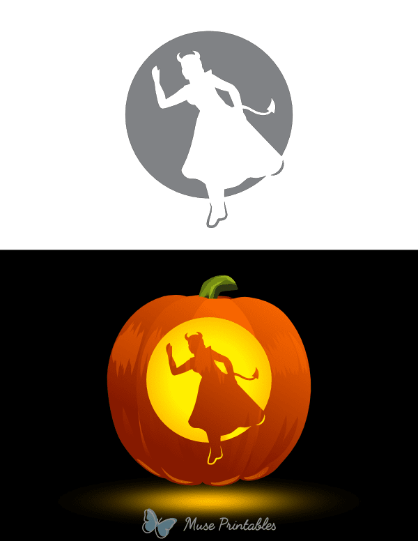 Devil in a Dress Pumpkin Stencil