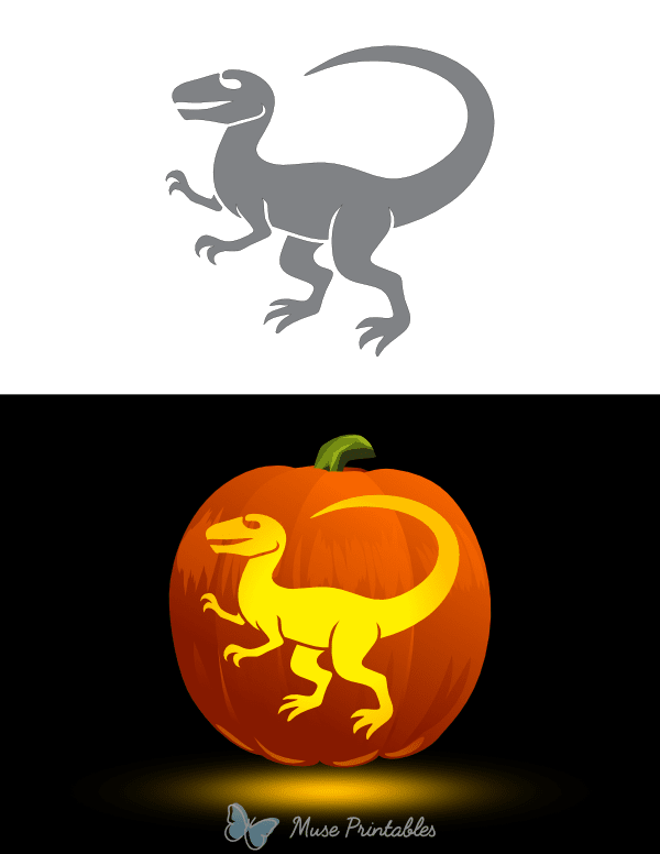 Printable Dinosaur Pumpkin Stencil