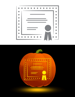 Diploma Pumpkin Stencil