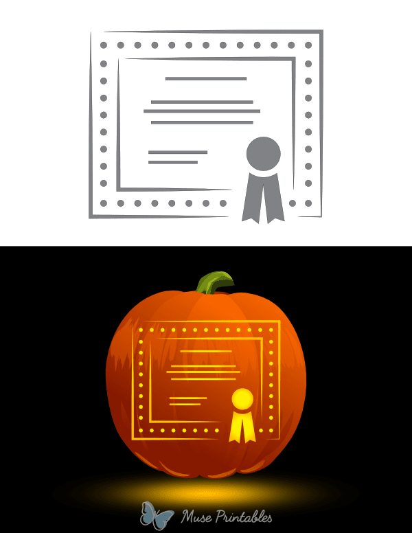 Diploma Pumpkin Stencil