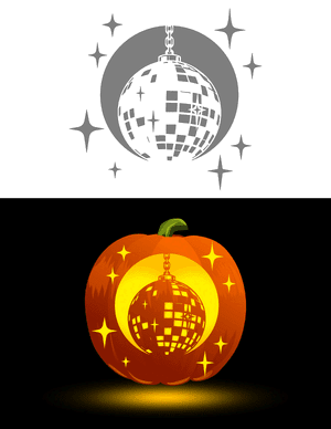 Disco Pumpkin Stencil