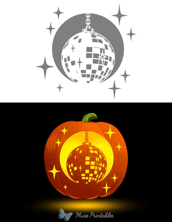 Disco Pumpkin Stencil
