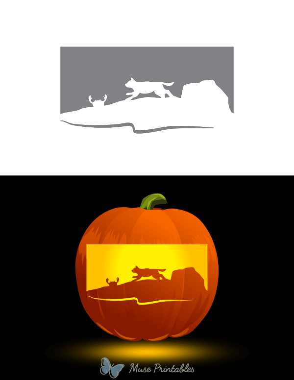 Dog and Crab on Beach Pumpkin Stencil