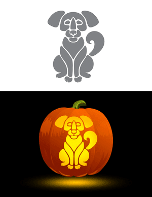 Dog Pumpkin Stencil
