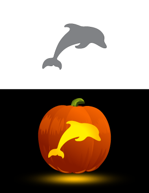 Dolphin Pumpkin Stencil