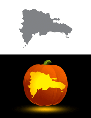 Dominican Republic Pumpkin Stencil