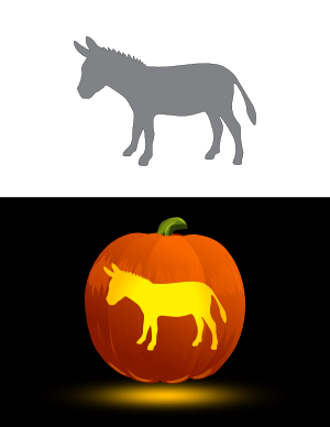 Donkey Pumpkin Stencil
