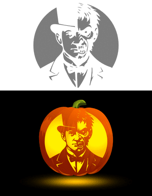Dr Jekyll and Mr Hyde Pumpkin Stencil