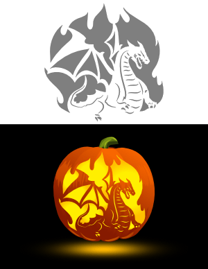 Dragon Pumpkin Stencil