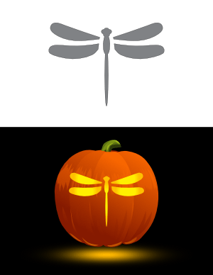 Dragonfly Pumpkin Stencil