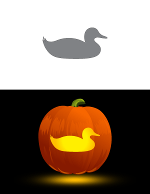 Duck Pumpkin Stencil
