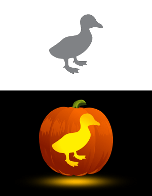 Duckling Pumpkin Stencil